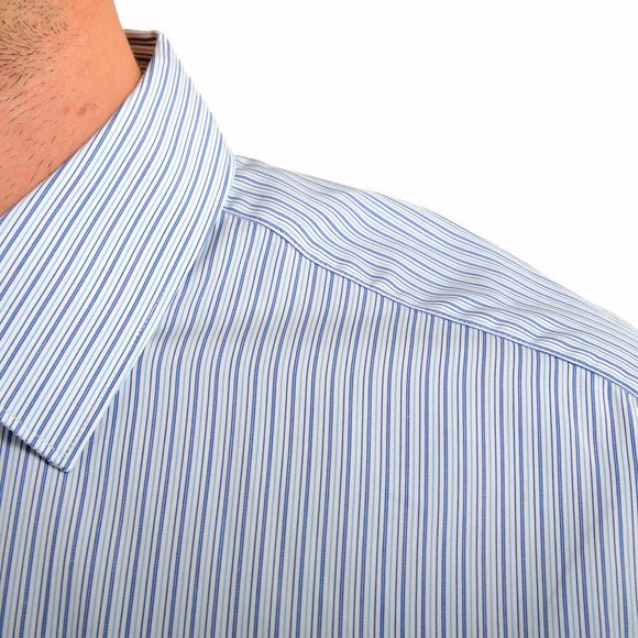 Hugo Boss Men's "T-Charlie" Multi-Color Slim Fit Striped Long Sleeve Dress Shirt - Picture 7 of 9